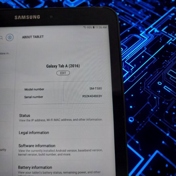Samsung Galaxy Tab A 10.1 (2016) SM-T580 16GB WiFi + 32GB SD + OEM Charger - Picture 5 of 12